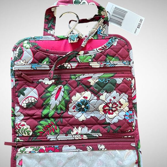 Vera Bradley Bordeaux Blooms Iconic Compact Hanging Organizer New with Tags - Picture 2 of 6